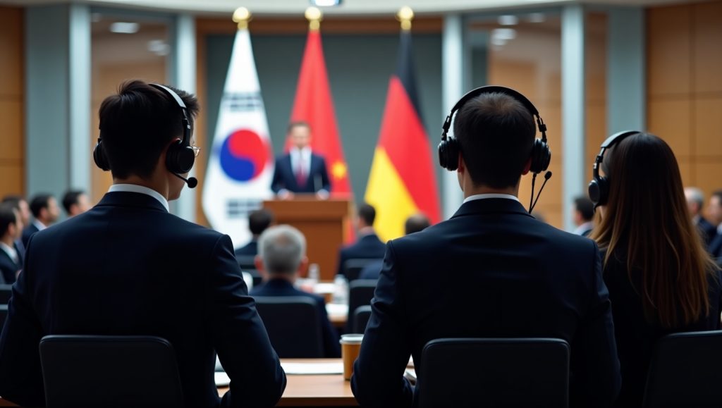 동시통역 컨퍼런스, 세미나 및 하이브리드 행사에 적합 통역사가 연사의 말을 실시간으로 듣고 거의 동시에 통역합니다. 통역 부스, 헤드셋 등 장비가 필요하지만, 대규모 행사에서도 매끄러운 진행이 가능합니다. – 주요 분야: 전문 학술회의, 교육 세션, 국제 패널, 웨비나 – 장점: 실시간 통역, 대규모 청중에 적합